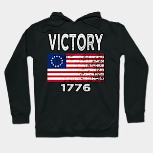 Betsy Ross Flag Victory 1776 USA Hoodie